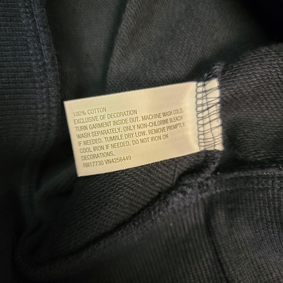 Goodfellow Pullover Crew Neck Sweatshirt Flower Embroidery Blue Size L - Picture 5 of 7